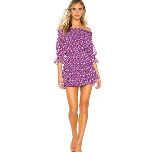 NWOT MISA Los Angelas Marisol Dress in Purple Floral, $350, Small
